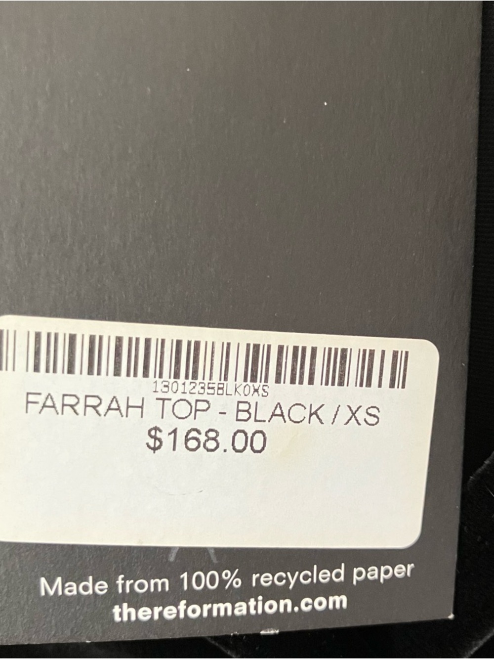 Reformation Farrah Black Velvet Button Down Top - XS - Picture 8 of 9